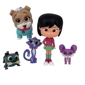 Puppy Dog Pals Doll Chloe Dogs Hissy Cat Lot 6 Action Figure Cake Toppers Disney